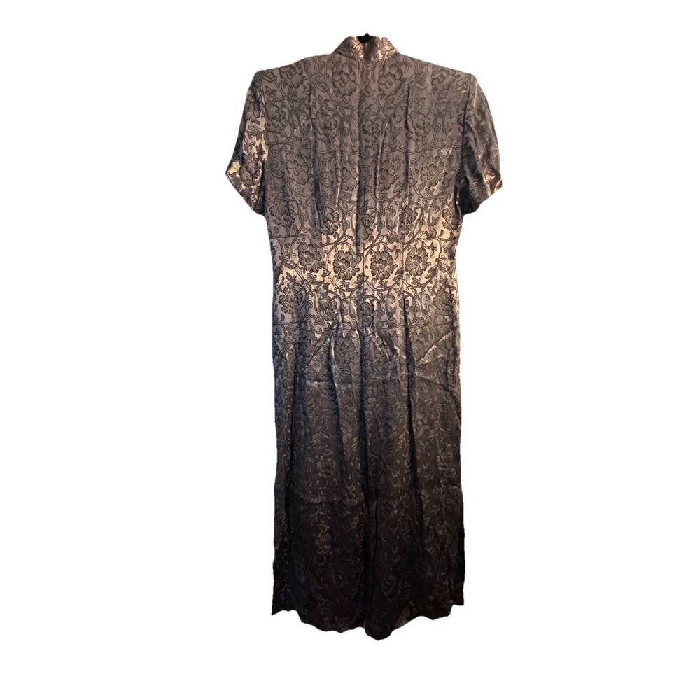 Vintage R&M Richards Karen Kwong Brocade Mandarin Collar Cheongsam Sz 12 Dress